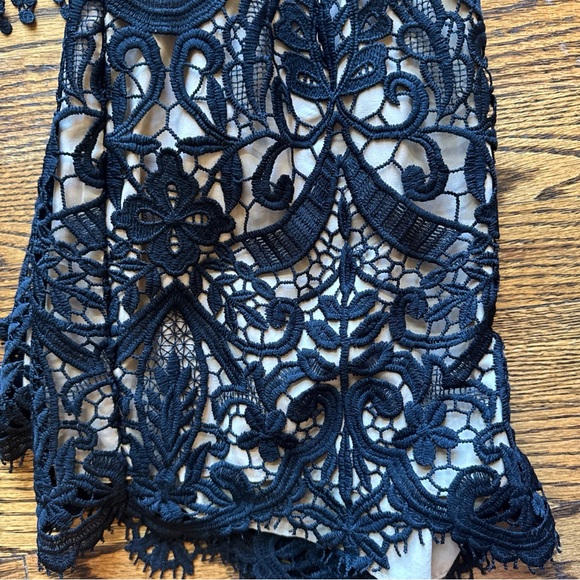 Saylor Black Lace Fully Lined Romper S - Picture 8 of 11